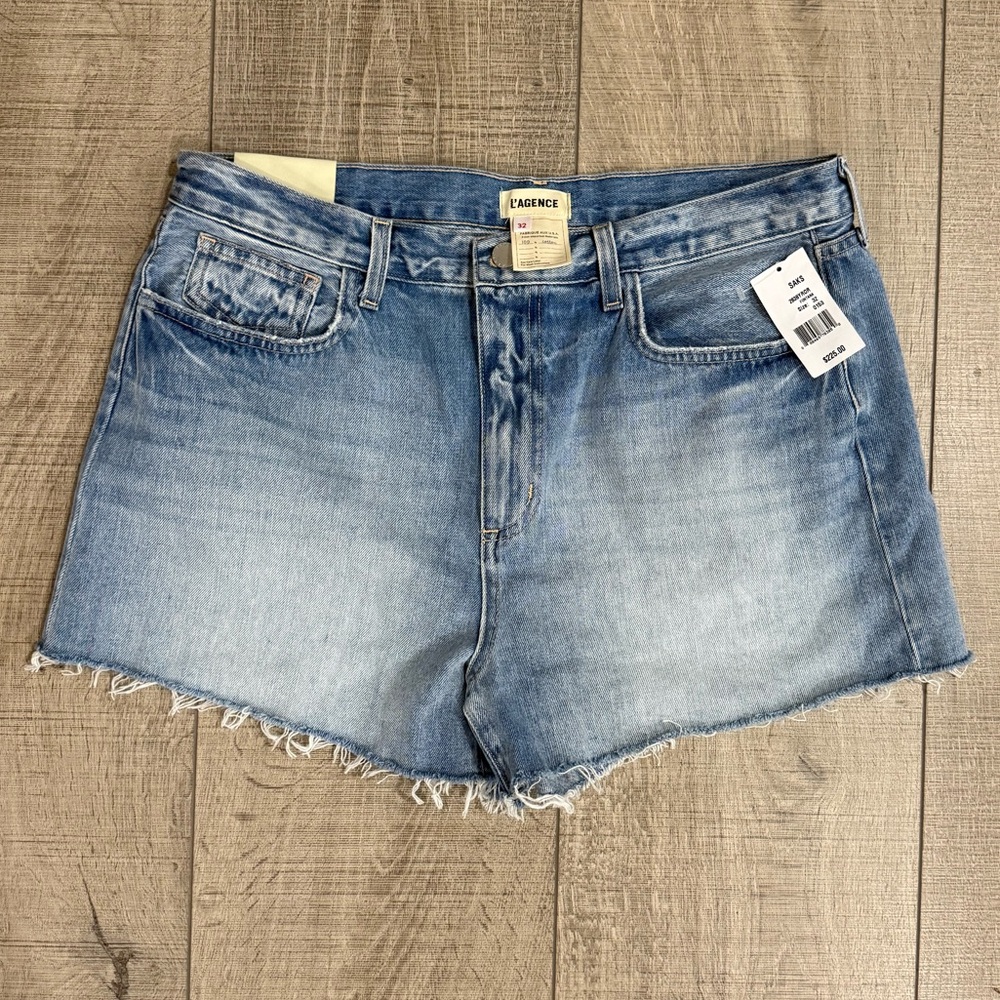 L’Agence High Rise Denim Shorts - size 32